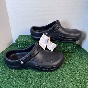 Crocs Bistro Work Clog Mens 11 Black Slip Resistant Kitchen Chef Shoe 10075-001